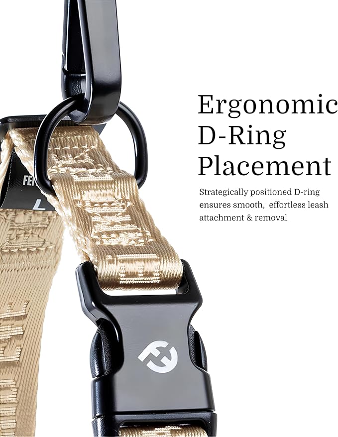 2026 New Edition, Fei & Eve Classic Dog Collar - Quick Release Metal Buckles | Fur-Safe | Premium 210D Nylon | 450LB Escape-Proof | Adjustable Fit | Small (Champagne)