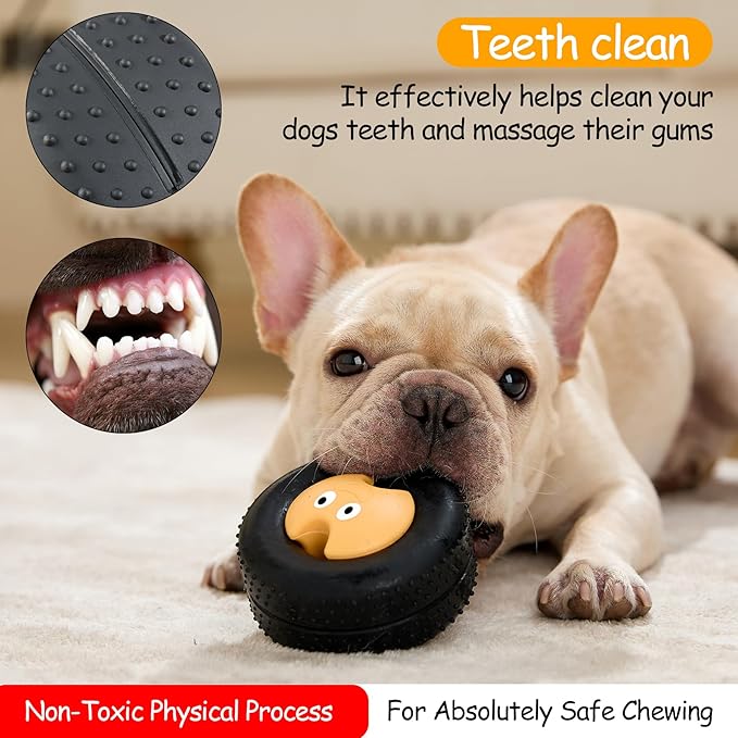 Treat Dispensing Dog Toys, Interactive Dog Puzzle Toys for Boredom Relief & Training, Teeth-Cleaning Chew Toys, Slow Feeders for Small & Medium Dogs