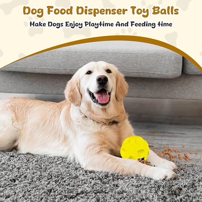 Interactive Dog Puzzle Toys for Boredom, Dogs Enrichment Toys to Keep Them Busy, Dog Treat Balls for Large Dogs, Tough Treat Dispensing Dog Toys