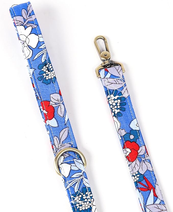 Organic Cotton Dog Leash for Small,Medium and Large Breed,Brass Hardware Pet Leash for Walking,Running and Training 6FT