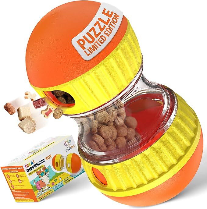 Dog Treat Dispenser Toy interactive-puzzle toys for dogs mental stimulation-puzzle feeder dog & enrichment toys for dogs–Durable Treat Dispensing Dog Toys-Limited Edition dog puzzles for smart dogs