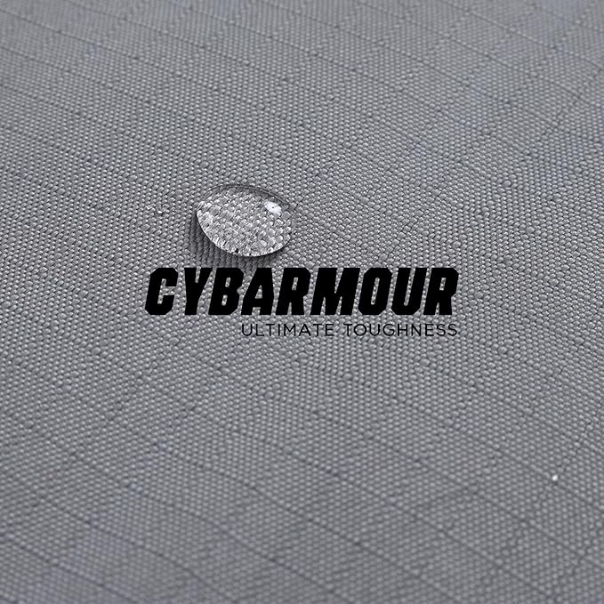 Cybarmour Chew Proof Dog Bed - Orthopedic Indestructible Dog Crate Pad - Outdoor Waterproof Kennel Mat for Aggressive Chewers - Medium Breeds & Fits 30-Inch Crate - 29"x18", Limestone