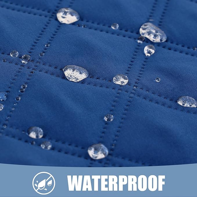 Smiry Waterproof Dog Bed Cover Pet Blanket, Soft Washable Dog Blanket for Furniture Bed Couch Sofa Reversible, Checkered (30"x53", Navy/Blue)