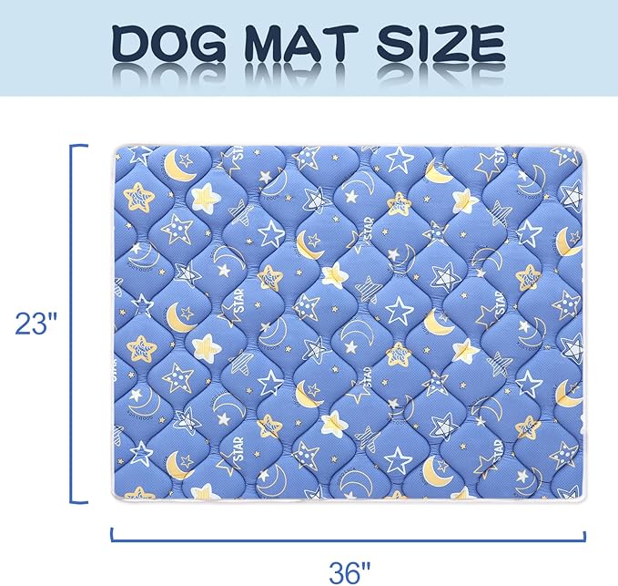 Bubble bear Dog Crate Mat - Ultra Soft, Washable & Anti-Slip Kennel Pad for Small/Medium/Large Dogs, Dark-Hued to Hide Stains (36"x23")