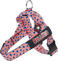 BULLHUG Adjustable Dog Harness– No Pull, No Choke – for English Bulldogs, French Bulldogs, Pugs & Broad-Chested Breeds – Easy, Safe Walks (Star & Strips,Small)