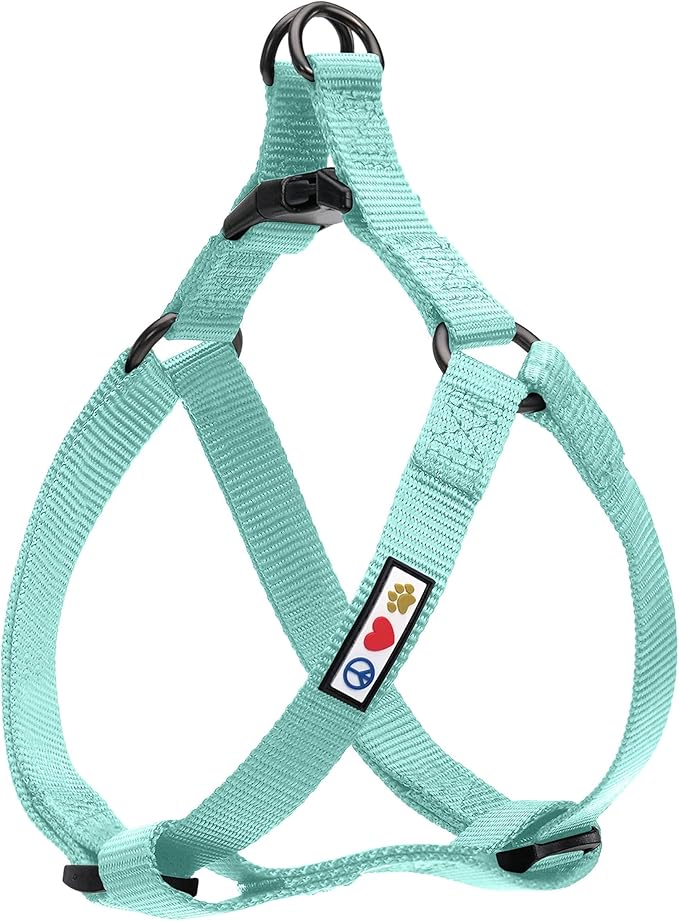 Pawtitas Solid Step-in Dog Harness – Adjustable No-Pull Vest for Puppies to Seniors, Safe & Comfortable S Teal