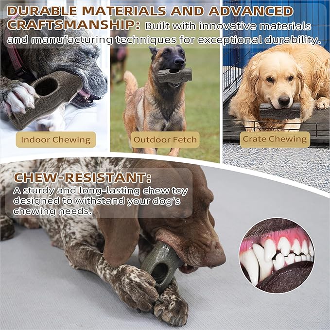 Interactive Dog Chew Toy to Keep Your Aggressive Dogs Distracted Long Lasting, Safe and Low Mess Design Dog Toys for Large Dogs 25-75 lbs,with Free Treat Mold