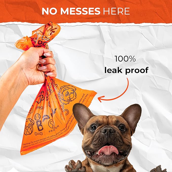 Dog Poop Bags, Leak-Proof, Strong and Unscented -18 Pack (270 Bags)