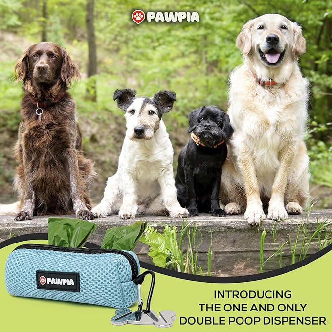 Dog Poop Bag Dispenser (Sky Blue, 1 Count (Pack of 1))