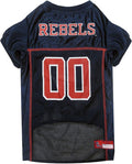 Pets First NCAA College Mississippi Ole Miss Rebels Mesh Jersey for Dogs & Cats, XX-Large. Licensed Dog Jersey with Your Favorite Football/Basketball College Team
