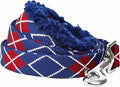Blueberry Pet Scottish Argyle Fleece Padded Dog Leash with Soft & Comfortable Handle, 5 ft x 3/4", Royal Blue, Medium, Leashes for Dogs