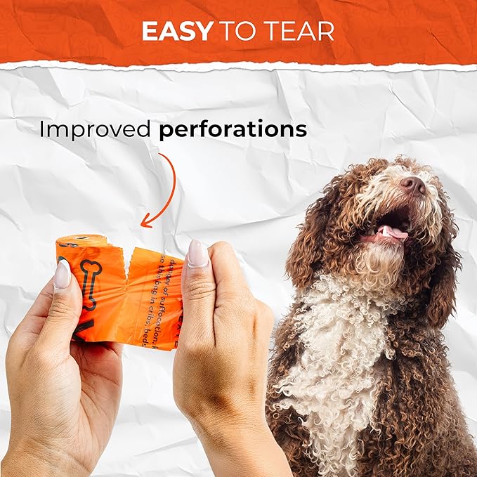 Dog Poop Bags, Leak-Proof, Strong and Unscented - 8 Pack (120 Bags)