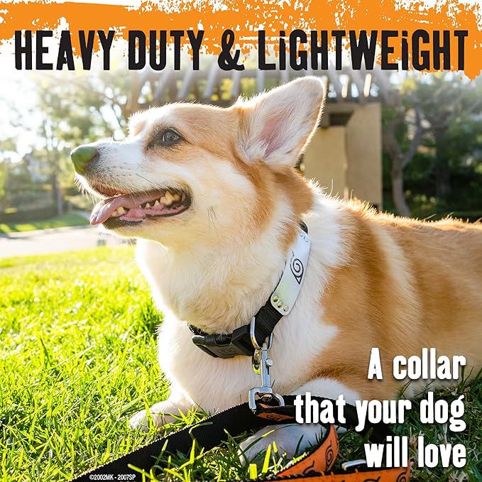 Naruto Dog Collar for Large Dogs, Medium, XS/Small Puppy Collars – Officially Licensed Naruto Shippuden Hidden Leaf Village Anime Dog Collar, Naruto Gifts Pet Collar for Dogs Navy Ninja, XS