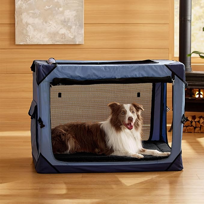 Bedsure Washable Dog Crate Bed for Large Dogs, Soft Foam Floor Pet Mat, Versatile Lightweight Pet Crate Pad for Cages