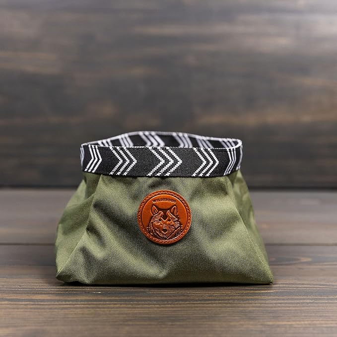 Wilderdog Backpacking Bowl - Holds Food & Water Up to 64oz - Olive