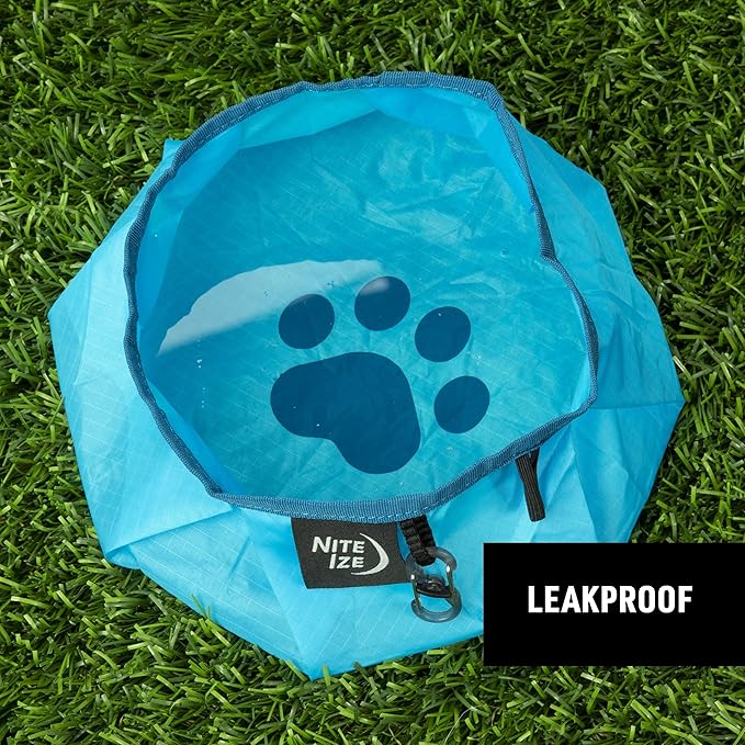 Nite Ize RadDog Collapsible Bowl - Convenient & Compact Food Bowl for Pets - Durable Traveling Water Bowl - Multipurpose & Leak-Proof - Durable Dog Bowl - Blue (2 Pack)