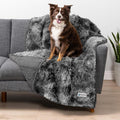 PetAmi Waterproof Dog Blanket for Medium Large Dogs, Calming Fleece Cat Blanket, Couch Protector Washable Sherpa Faux Fur Pet Throw for Puppy, Soft Reversible Leakproof 40x60 Tie-Dye Gray