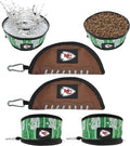 NFL Kansas City Chiefs Pets First Collapsible Dog Travel Bowl Set, 2 Pack Food and Water Bowls for Dogs, Best Portable & Lightweight Leak-Proof Dog Bowls for Travel