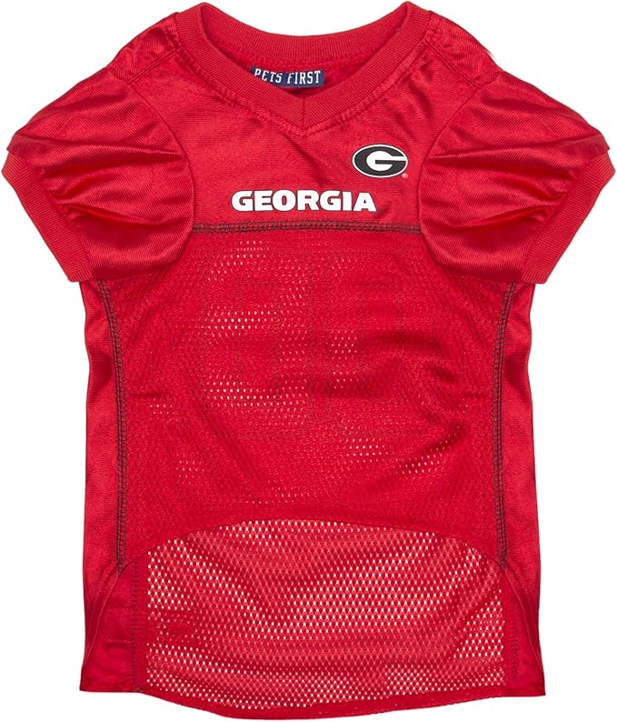 NCAA College Georgia Bulldogs Mesh Jersey for Dogs & Cats, X-Small. Licensed Big Dog Jersey with Your Favorite Football/Basketball College Team (Pack of 2)