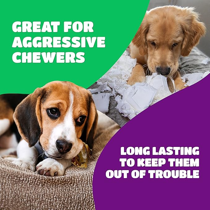 Knuckle Bones for Large Dogs, Cow Knee Caps for Dogs, Real Dog Bones Long Lasting for Aggressive Chewers, Natural Treats, 25 Count