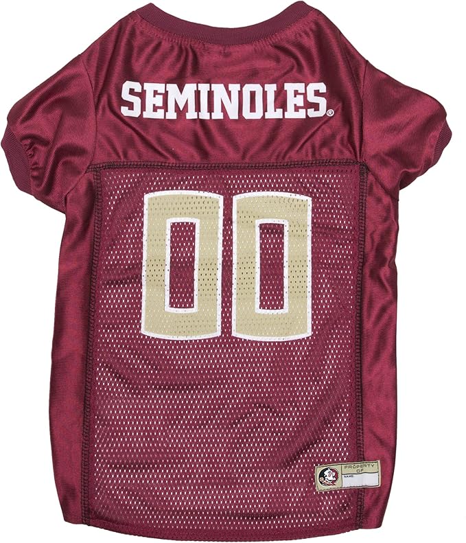 Pets First NCAA College Florida State Seminoles Mesh Jersey for DOGS & CATS, X-Large. Licensed Dog Jersey with your Favorite Football/Basketball College Team