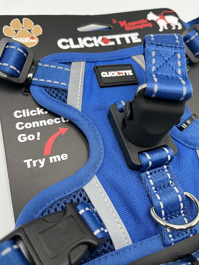 Clickette™ Magnetic Locking Harness and Leash (Blue, Small)
