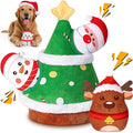 Christmas Dog Toys, Christmas Tree & Squeaky Santa Claus, Dog Christmas Plush Puzzle Chew Gifts