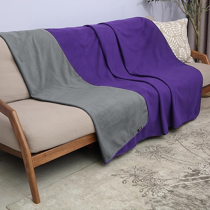 Catalonia Waterproof Blanket for Bed, Reversible Fleece Bed Sofa Cover, Washable Liquid Proof Furniture Protector
