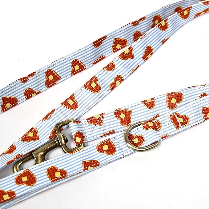 Organic Cotton Dog Leash for Small,Medium and Large Breed,Brass Hardware Pet Leash for Walking,Running and Training 6FT