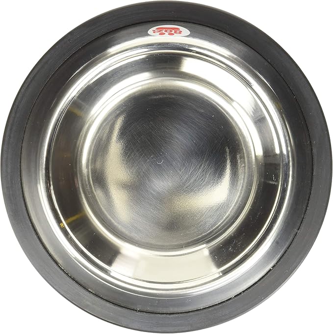 Loving Pets Stainless Steel Non-Tip Dog Bowl – Heavy Duty No Spill Dog Bowl with Removable Rubber Base – Durable, Non-Skid Stainless Steel Dog Food Bowl & Dog Water