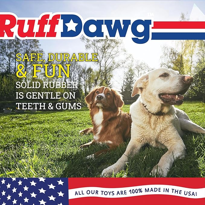 Ruff Dawg Dawg-Hart XL – Heart Shaped Rubber Toy – Floating & Bouncing Fetch Toy for Aggressive Chewers – Interactive & Fun – Neon Colors for Outdoor Play
