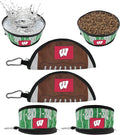 Pets First NCAA Wisconsin Badgers Collapsible Dog Travel Bowl Set, 2 Pack Food & Water Bowls for Dogs, Best Portable & Lightweight Leak-Proof Dog Bowls for Travel