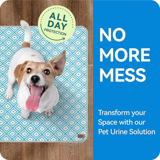 Washable Pee Pads for Dogs - 2 Pack Extra Thick Reusable Puppy Pads with Super Absorbency, Waterproof & Non-Slip Dog Pee Pads for Potty Training , Whelping , Playpen , Crate , Prevents Leakage 18"x24"