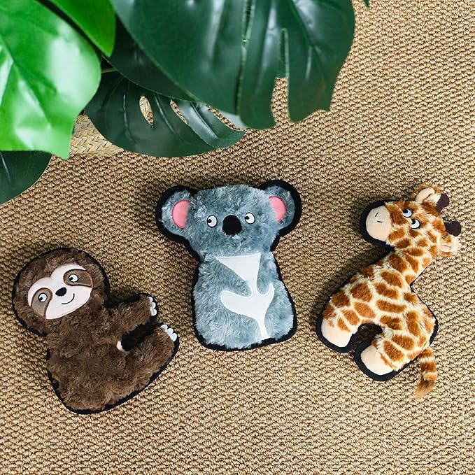 Brown Sloth Plush Squeaky Dog Toy for Chewers Puppy Teething Chew Toy Cute Soft Funny Durable Stuffed Animal Interactive Fetch Dog Toy for Small Medium Large Dogs Toy Gift 22cm/8.66in