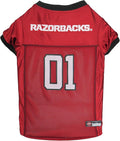 Pets First NCAA College Arkansas Razorbacks Mesh Jersey for DOGS & CATS, Large. Licensed Dog Jersey with your Favorite Football/Basketball College Team