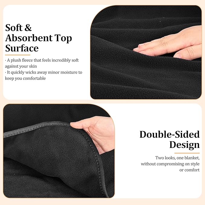 Catalonia Waterproof Blanket for Bed, Reversible Fleece Bed Sofa Cover, Washable Liquid Proof Furniture Protector