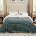 Bedsure Sherpa Blanket Queen Size for Bed - Super Soft, Cozy Fleece Thick Warm Blanket for Winter, GentleSoft Home Room Decor, Dark Green, 90x90 Inches
