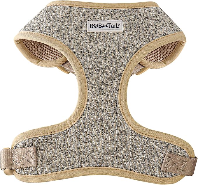 No Pull Dog Vest Harness for Small&Medium Dogs, Side Clip Adjustable Pet Vest, Soft Breathable, Fashion Dog Harnesses for Walking, Running, Shopping (Taupe, L)