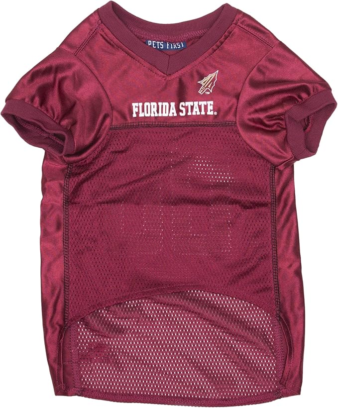 Pets First NCAA College Florida State Seminoles Mesh Jersey for DOGS & CATS, Small.Licensed Dog Jersey with your Favorite Football/Basketball College Team