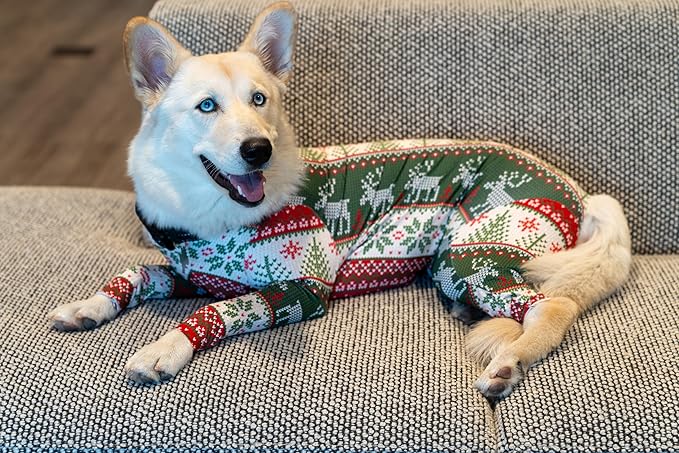 Shed Defender Original Dog Onesie - Seen on Shark Tank, Contains Shedding, Designed in USA, Recovery Suit for Dogs, Post-Surgery Shirt, Anxiety Vest Calming Shirt, Hot Spot Allergy, Vet Approved