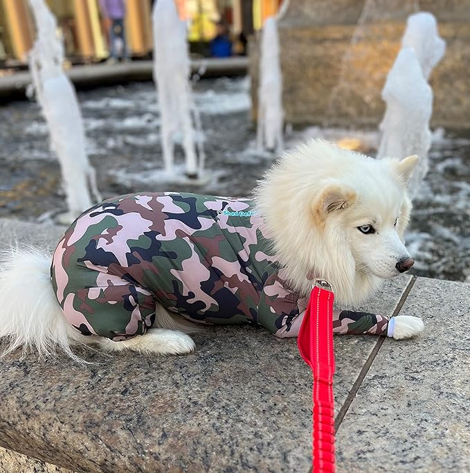 Shed Defender Original Dog Onesie for Dog Shedding, Seen on Shark Tank, Lightweight Breathable, Bodysuit for Dogs, Recovery Suit, Jumpsuit, Dog Body Suit