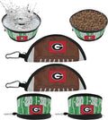 Pets First NCAA Georgia Bulldogs Collapsible Dog Travel Bowl Set, 2 Pack Food & Water Bowls for Dogs, Best Portable & Lightweight Leak-Proof Dog Bowls for Travel