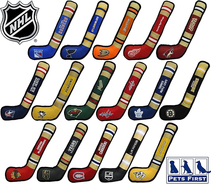Pets First NHL Dallas Stars Stick Toy for Dogs & Cats. Play Hockey with Your Pet with This Licensed Dog Tough Toy Reward!