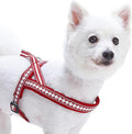 Blueberry Pet 4 Colors Soft & Comfy 3M Reflective Jacquard Padded Dog Harness, Chest Girth 16.5" - 21", Marsala Red, Small, Adjustable Harnesses for Dogs