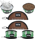 NFL Seattle Seahawks Pets First Collapsible Dog Travel Bowl Set, 2 Pack Food and Water Bowls for Dogs, Best Portable & Lightweight Leak-Proof Dog Bowls for Travel