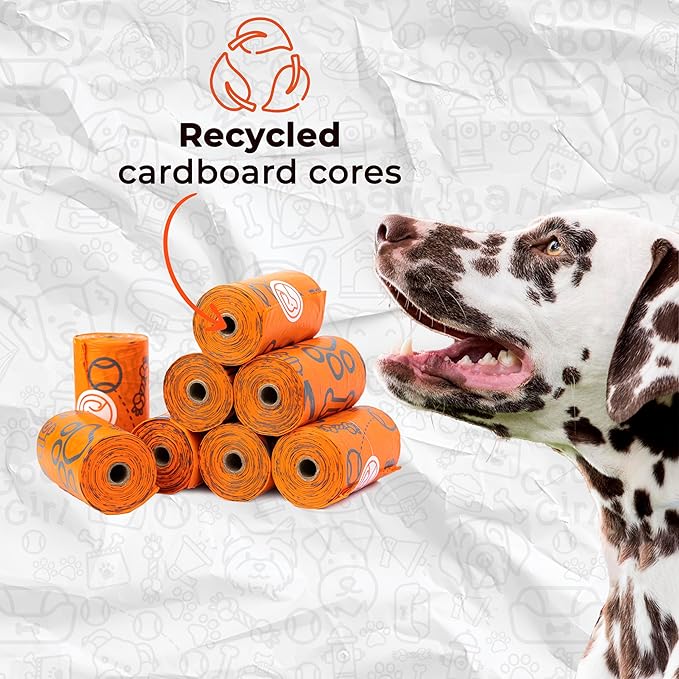 Dog Poop Bags, Leak-Proof, Strong and Unscented - 8 Pack (120 Bags)