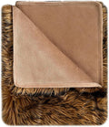 Waterproof Dog Blanket for Small, Medium & Large Dogs – Faux Fur Pet Throw for Couch, Sofa, Bed & Car – Soft, Washable, Stain-Resistant, Durable Cover - Brown 80" x 60"
