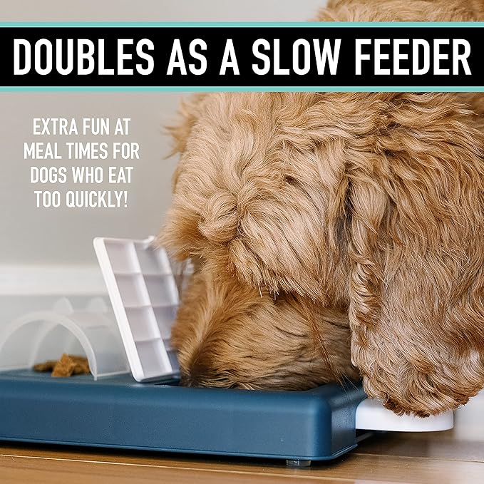 Franklin Pet Supply Co. Interactive Dog Toy + Puzzle Feeder - Dog Food + Treat Puzzle Game Set for Small, Medium + Large Dogs - Enrichment Training Toy + Slow Feeder for All Dogs