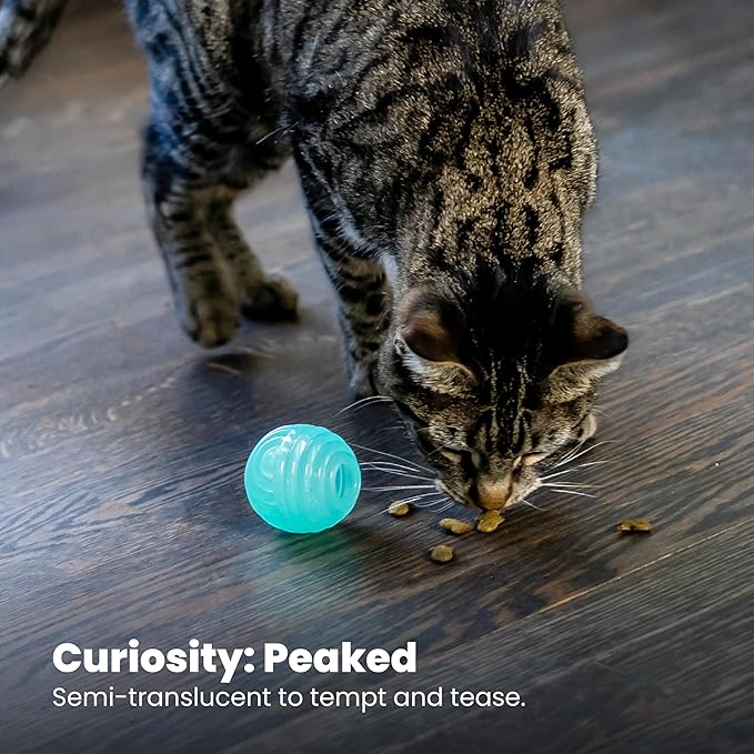 Catstages Ball Treat Stuffer Cat Toy – Interactive Treat Dispensing Ball for Cats, Mental Stimulation & Physical Exercise, Soft & Durable, Green