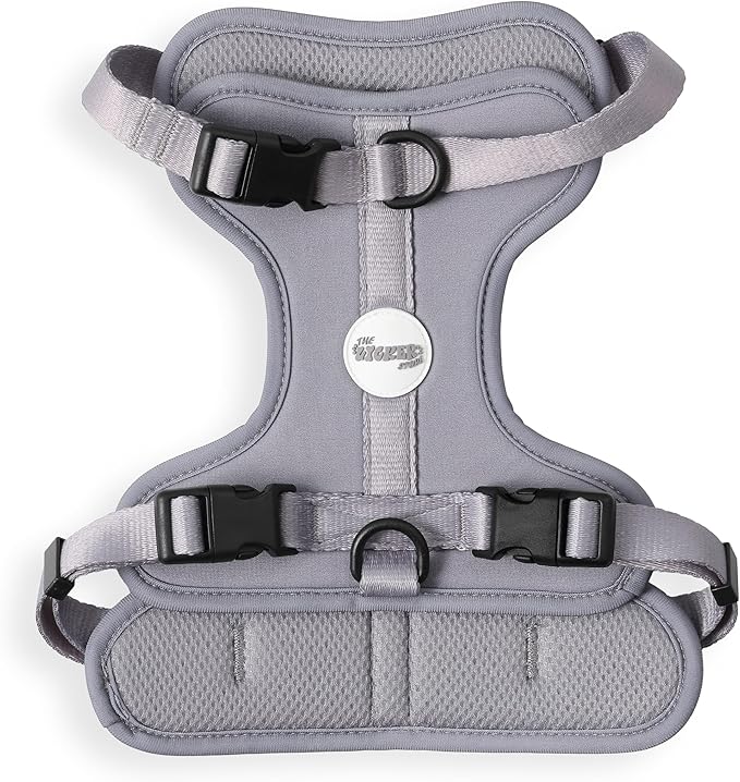 HNS1002N Arlo Medium Adjustable Soft Padded No Pull Pet Harness with 3 Buckles and 3 Leash Clips, Martini